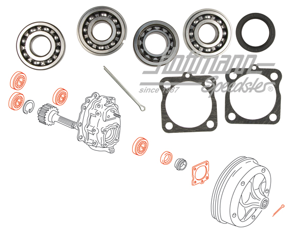 Juego de cojinetes de rueda, trasero, Furgoneta T1, compl., 63-67 | 211 501 283 Satz | 089-3080-12