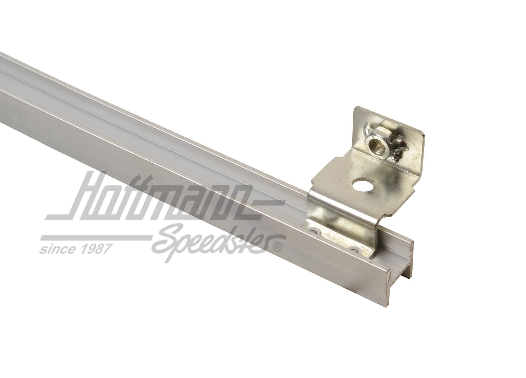 Riel de guía, ventanilla de manivela / deflector, dcha., plateado                                   