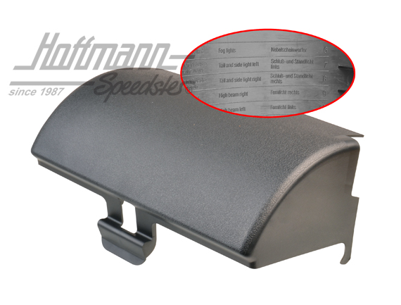 Cobertura, caja de fusibles, negra | 251 937 071 01C | 360-0100