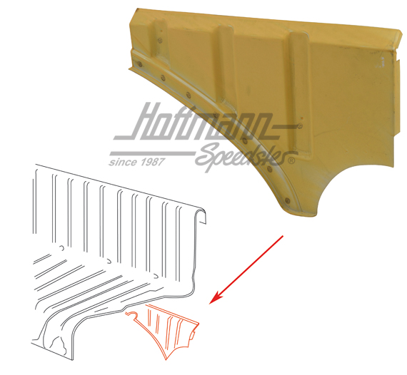 Chapa frontal, esquina,  -7.57, izquierda | 111 813 151 A | 050-1377-01