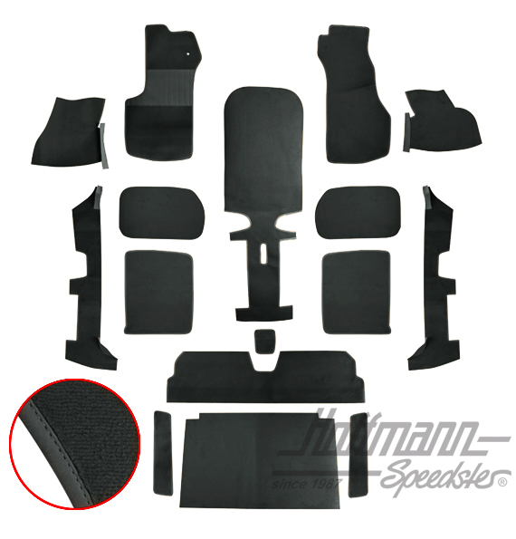 Juego de alfombrillas, Golf Cabrio, 79-93, negro |  | 180-3010-10