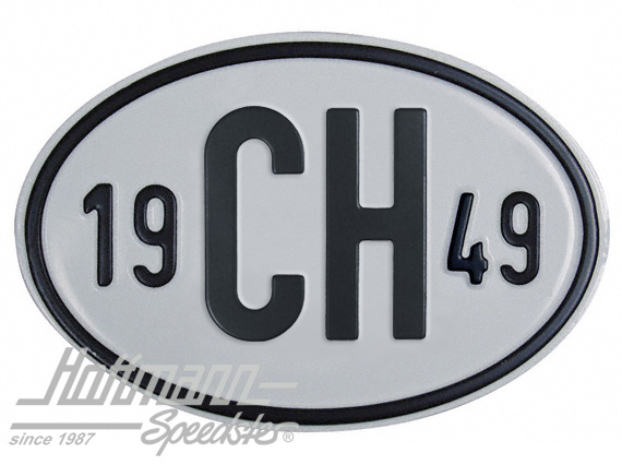 Placa de nacionalidad "CH" (Suiza), "1949", aluminio |  | 020-2401-49