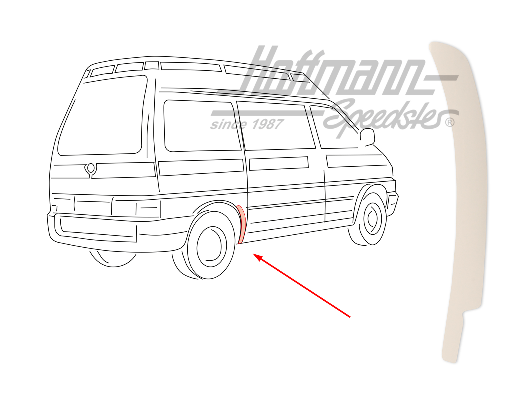 Lámina protectora de grava
, posterior, dcha. | 701 853 932 A | 408-6500-02