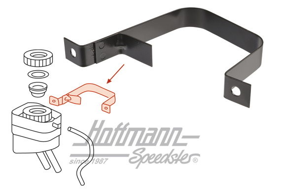 Abrazadera
, depósito de líquido de fr
eno                                                        