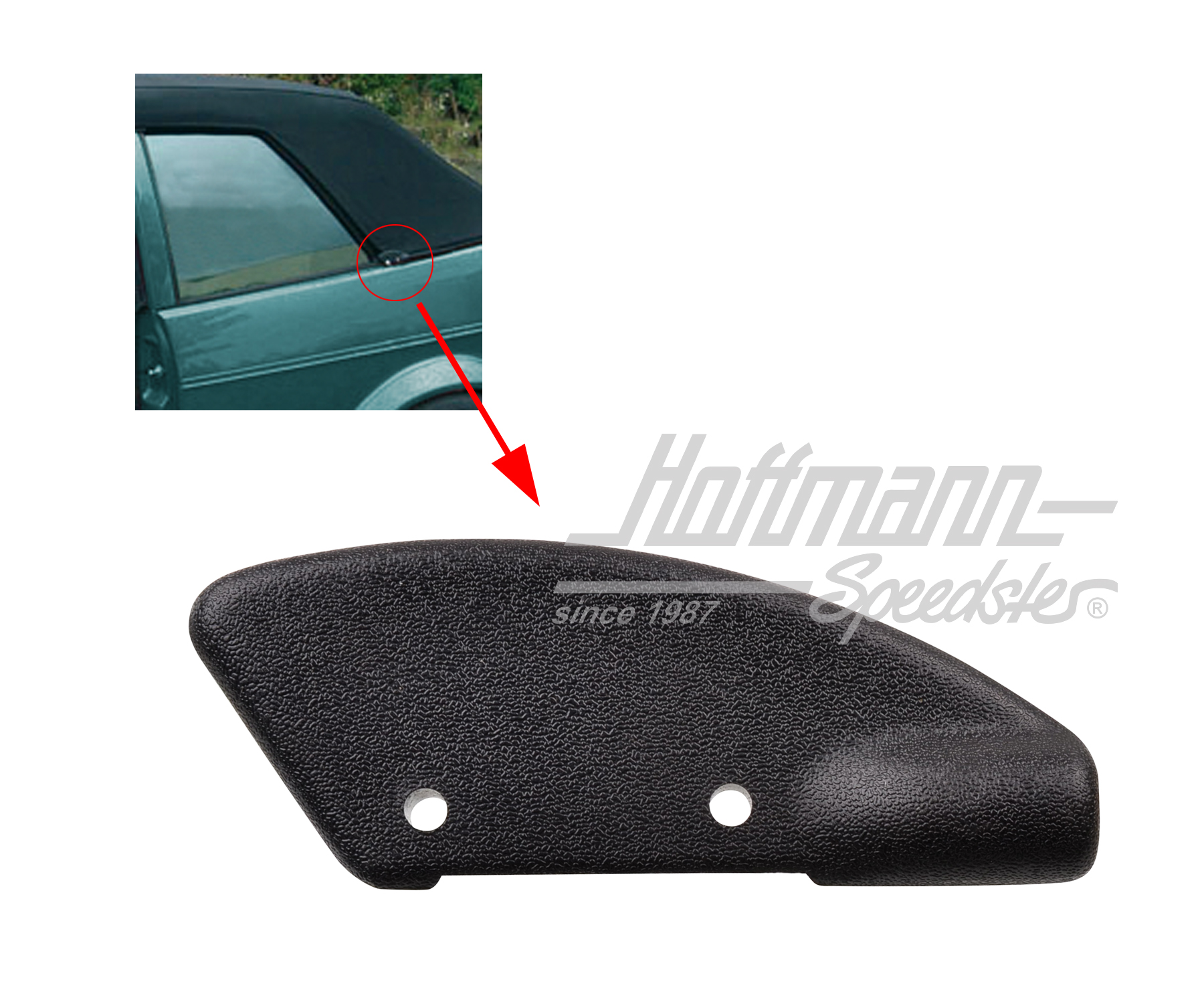 Embellecedor, capota de cabriolet, exterior, izqdo. | 155 871 413 A 01C | 180-4401