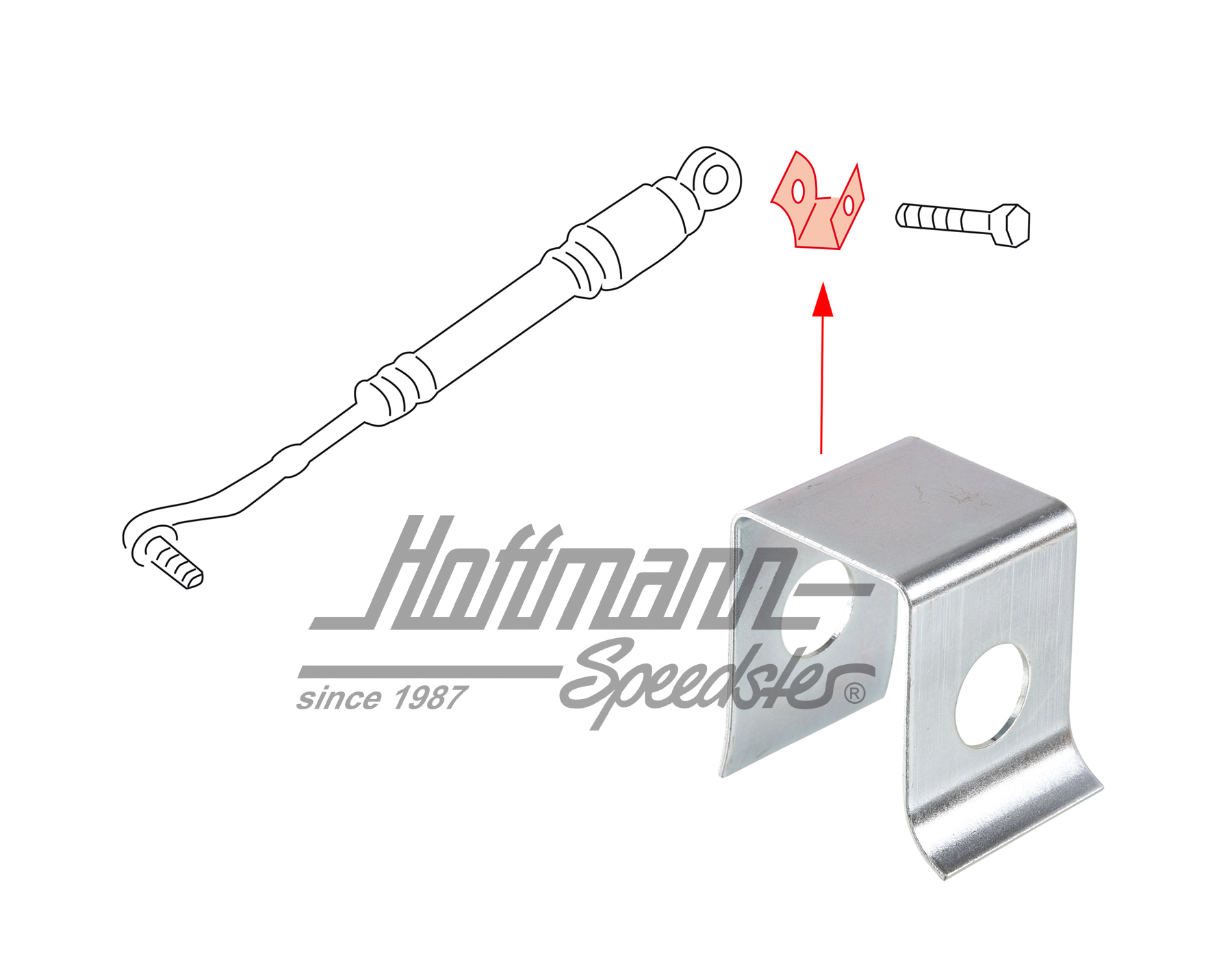 Chapa de seguridad
, amortiguador de dirección
, 1.60- | 113 415 949 | 020-4246-18