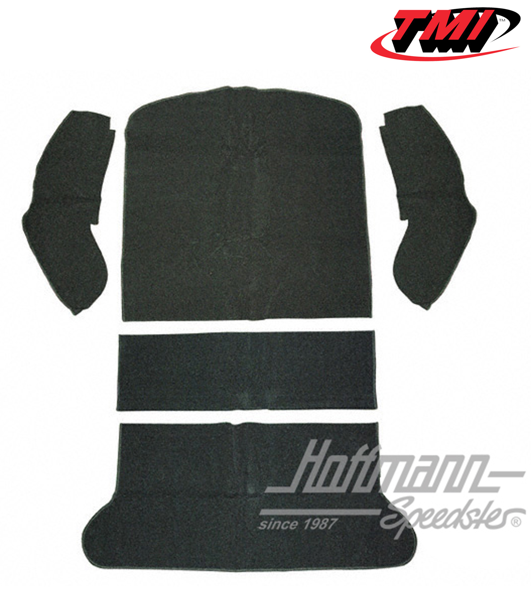 Juego de alfombras, compartimento almacenamiento, Sedán, terciopelo negro, 8.57-7.72 | 34-R1102-801 | 055-7634