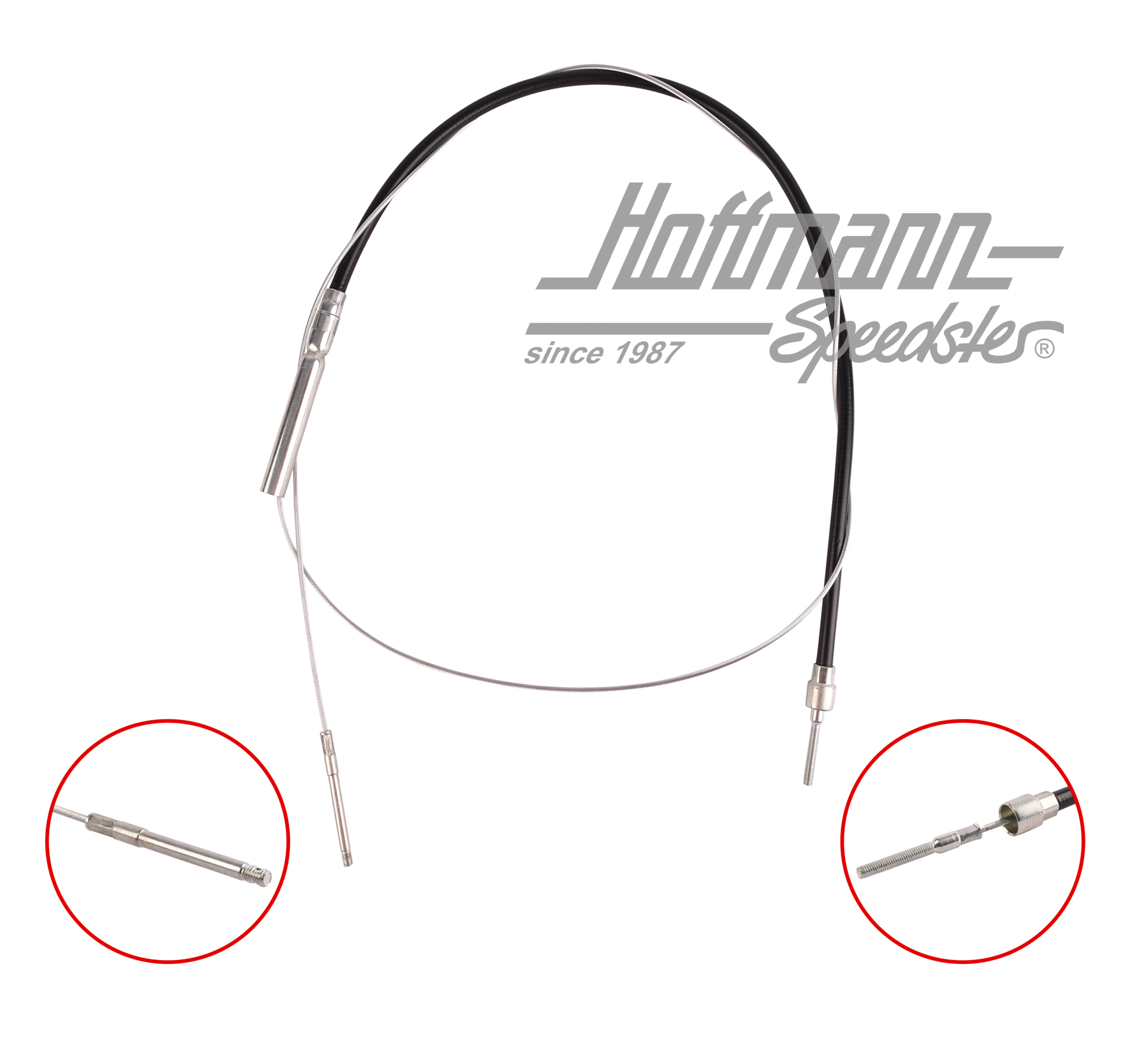 Cable del freno de mano, trasero, Porsche 356 C | 901 424 603 01 | 510-2180-14