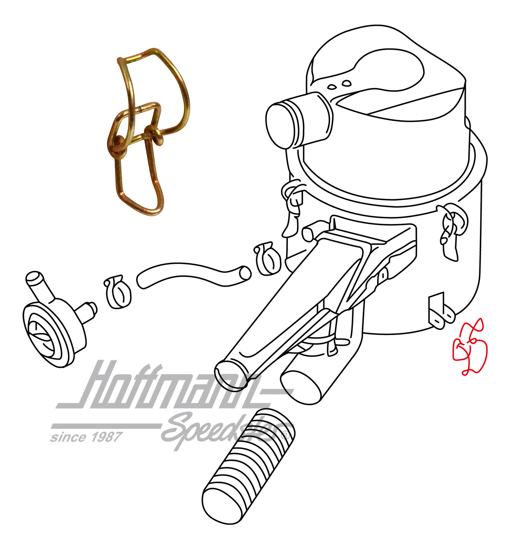 Brida de cierre, cárter del filtro de aire
 | 341 129 614 | 092-0858-20
