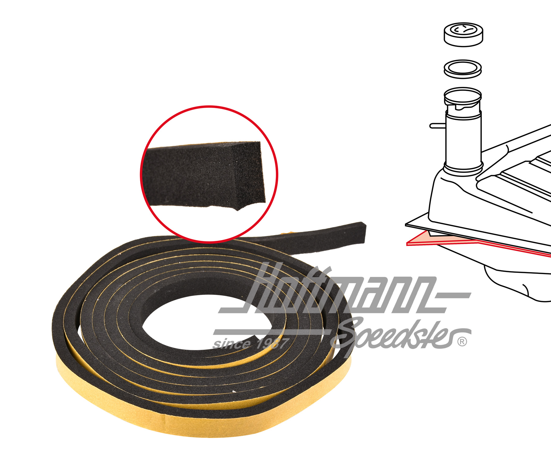 Junta, depósito/carrocería, universal | 111 201 621 BU | 020-4998-20