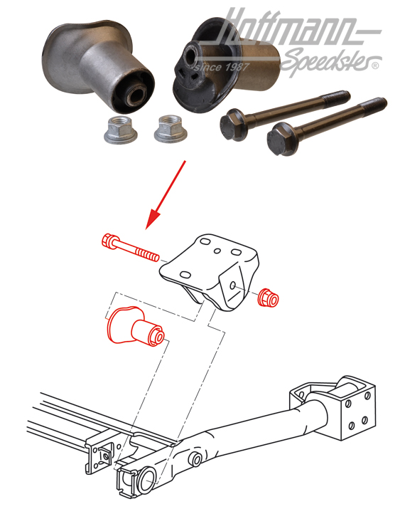 Juego de cojinetes de goma, eje posterior, Golf 2 | 191 501 541 | 204-9030-10