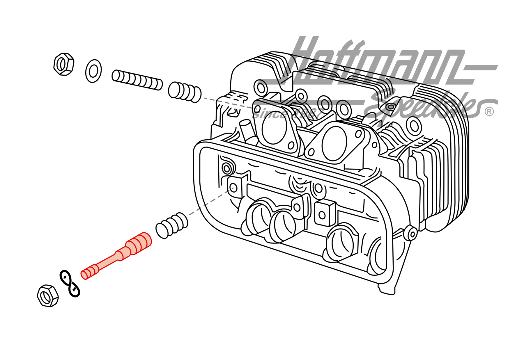 Espárrago con rosca, árbol de balancín, de serie, Tipo 4                                            