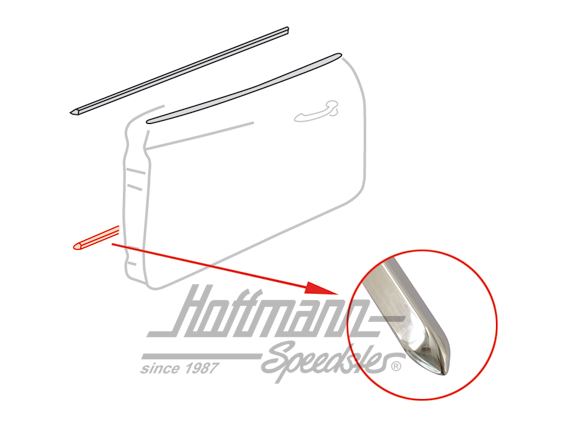 Moldura, revestimiento de puerta, inferior, 8.55-7.66 | 141 853 103 | 066-0028-30