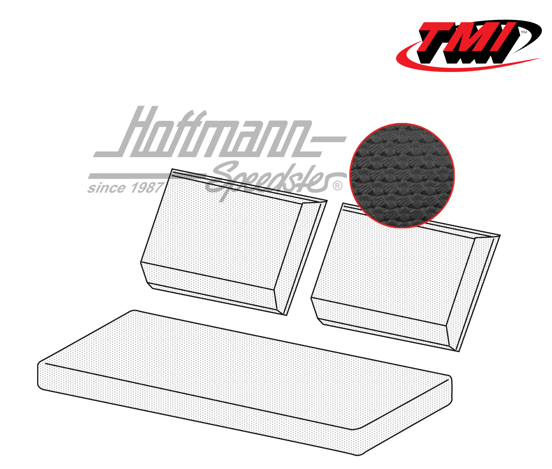 Fundas de asiento, banco trasero, Kübel, negro (tejido de cesta) | 43-1417-01 | 080-5063-01