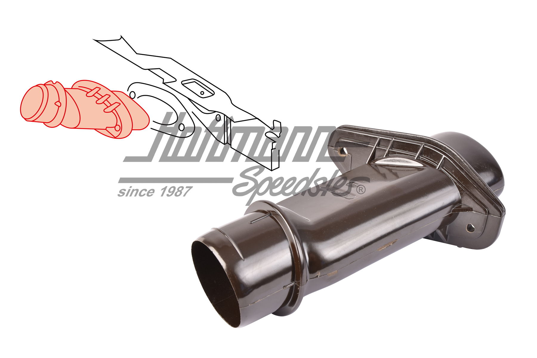 Racor de tubo calefacción, izqdo. | 111 255 415 F | 020-0261