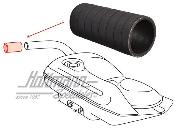 Tubo flexible de boca de llenado, Porsche 911/912                                                   