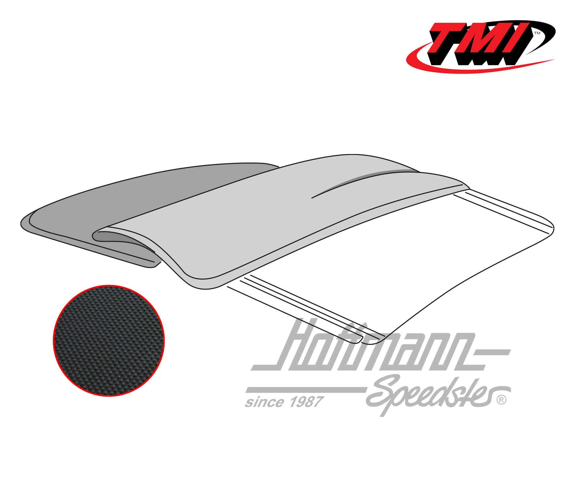 Funda de techo plegable, -55, vinilo, negra | 22-1110-40 | 055-7180-10