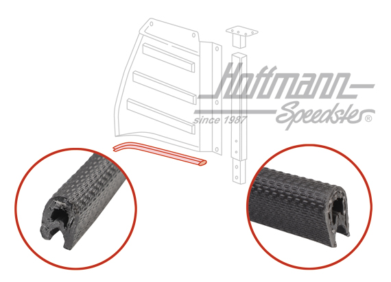 Burlete, panel de división, interior, izquierda/derecha | 251 863 195 C Selbst | 350-5980-10