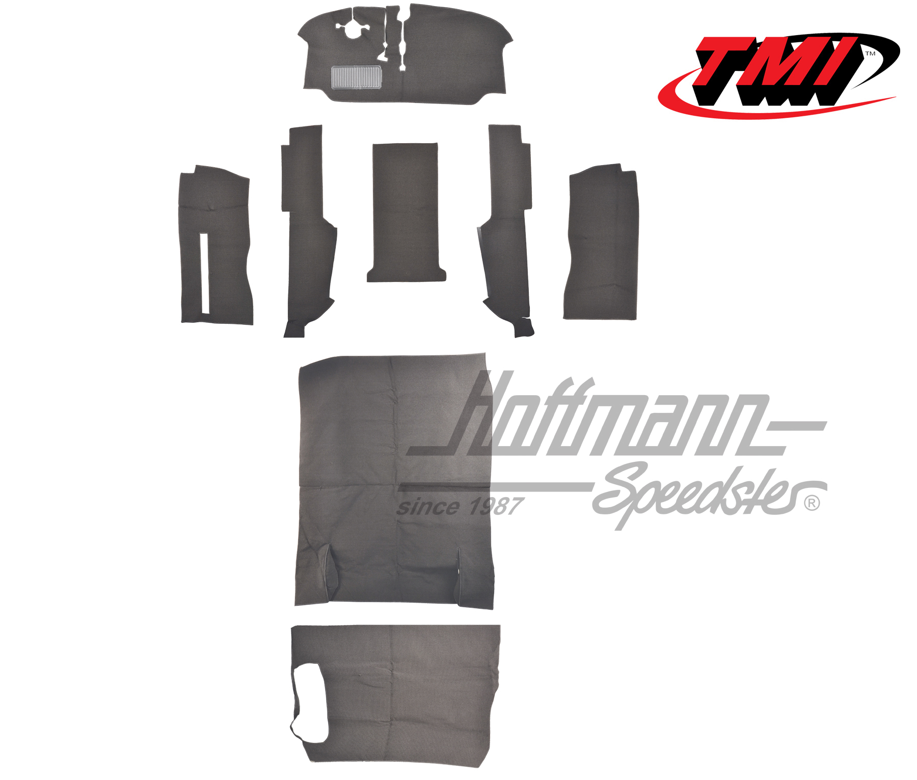 Juego de alfombrillas, Furgoneta T2, 8.72-, gris | 34-F2106-407 | 098-0030