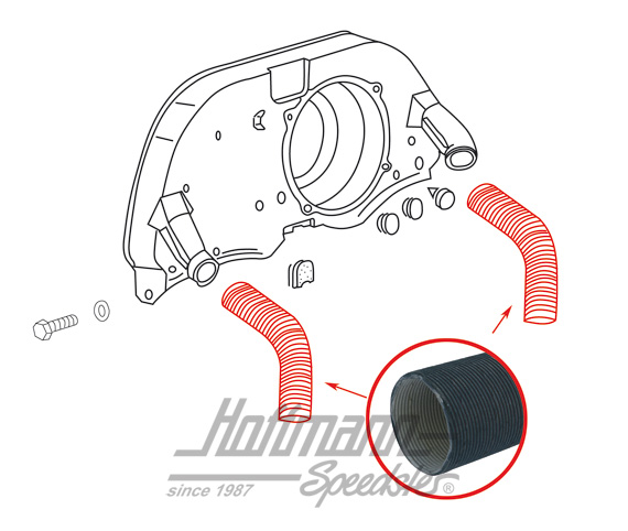 Tubo flexible de calefacción de cartón, de serie | 028 129 087 A | 020-0915