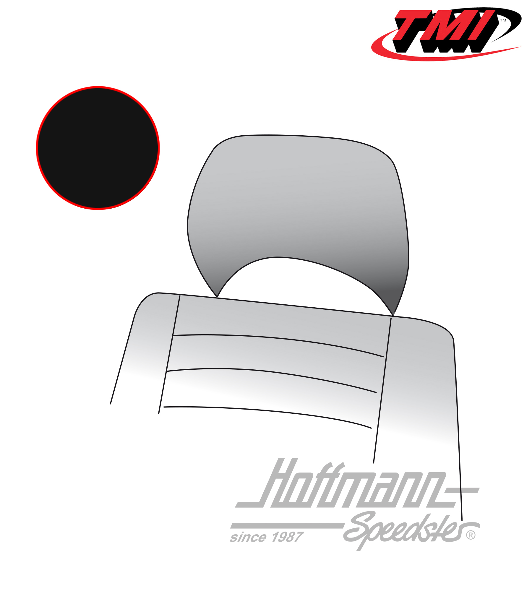 Funda de reposacabezas, Furgoneta T2, 76-79, negra | 43-2131-11 | 098-0643-10