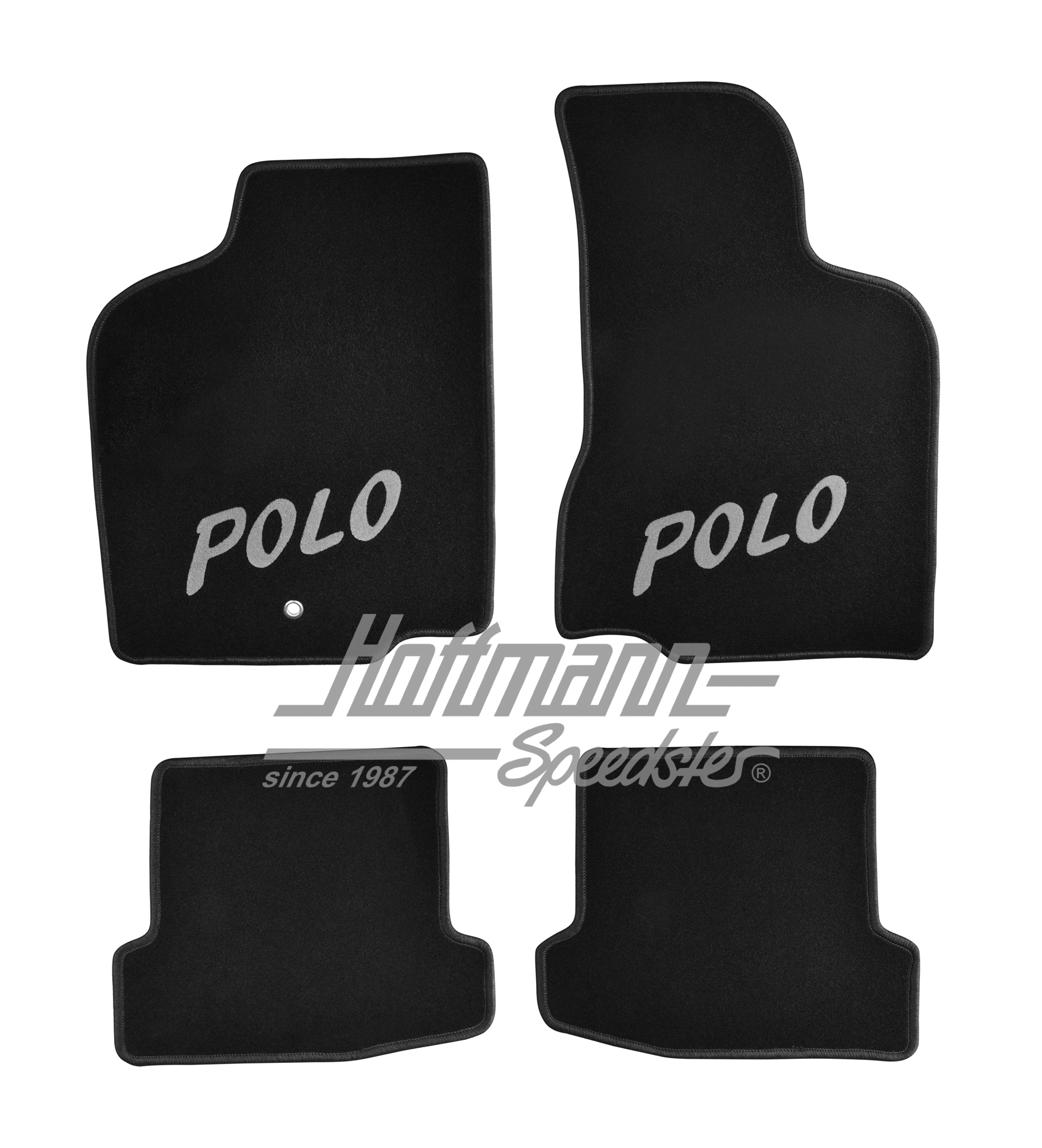 Alfombrillas, Polo, 10.94-, de 4 piezas, negro/gris |  | 200-6222