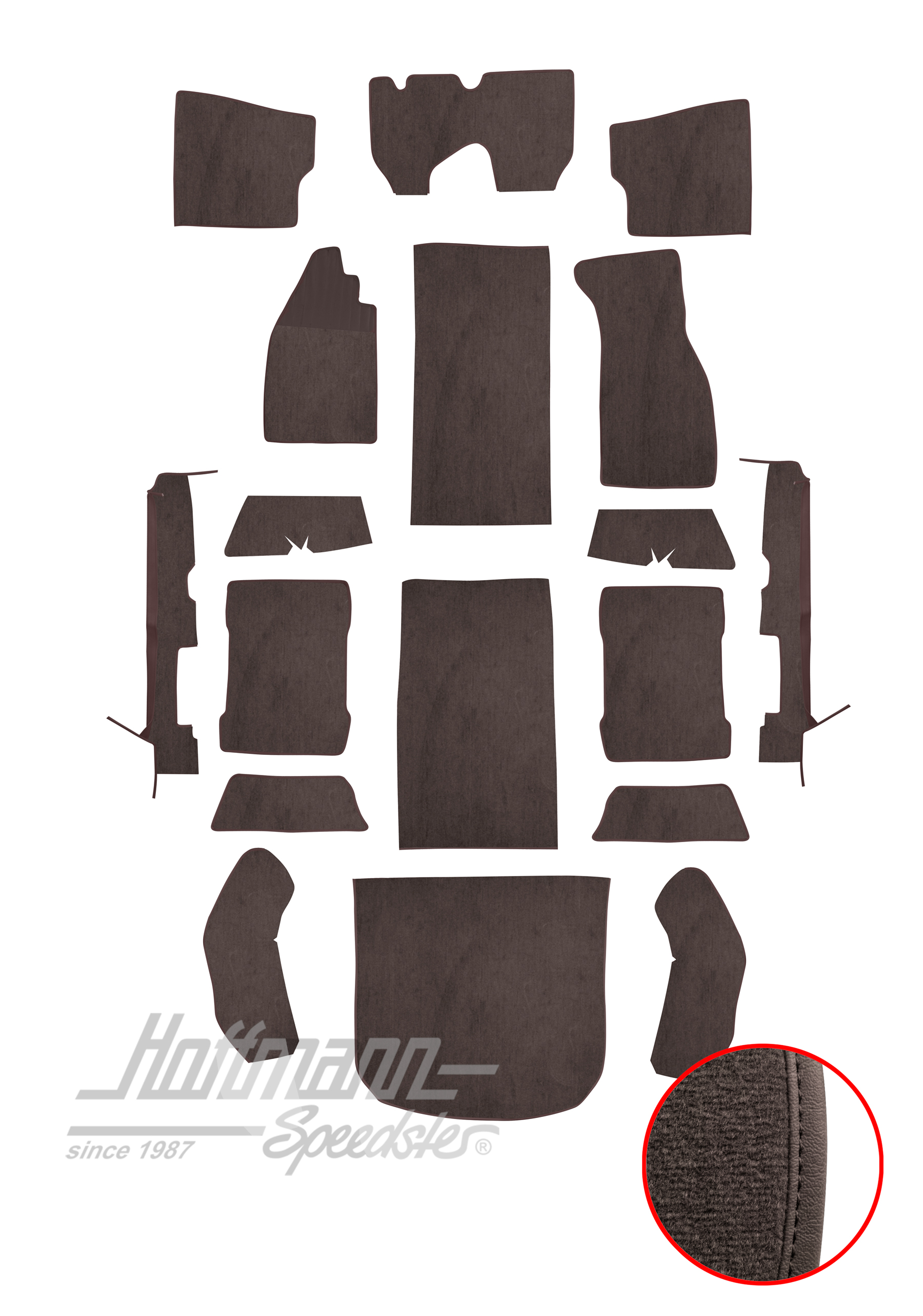 Juego de alfombrillas, Escarabajo Sedán, 8.72-, gris antracita |  | 026-5822