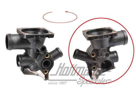 Cárter del termostato, 1.9-2.1 WBX, con radiador de aceite | 025 121 115 | 307-4033