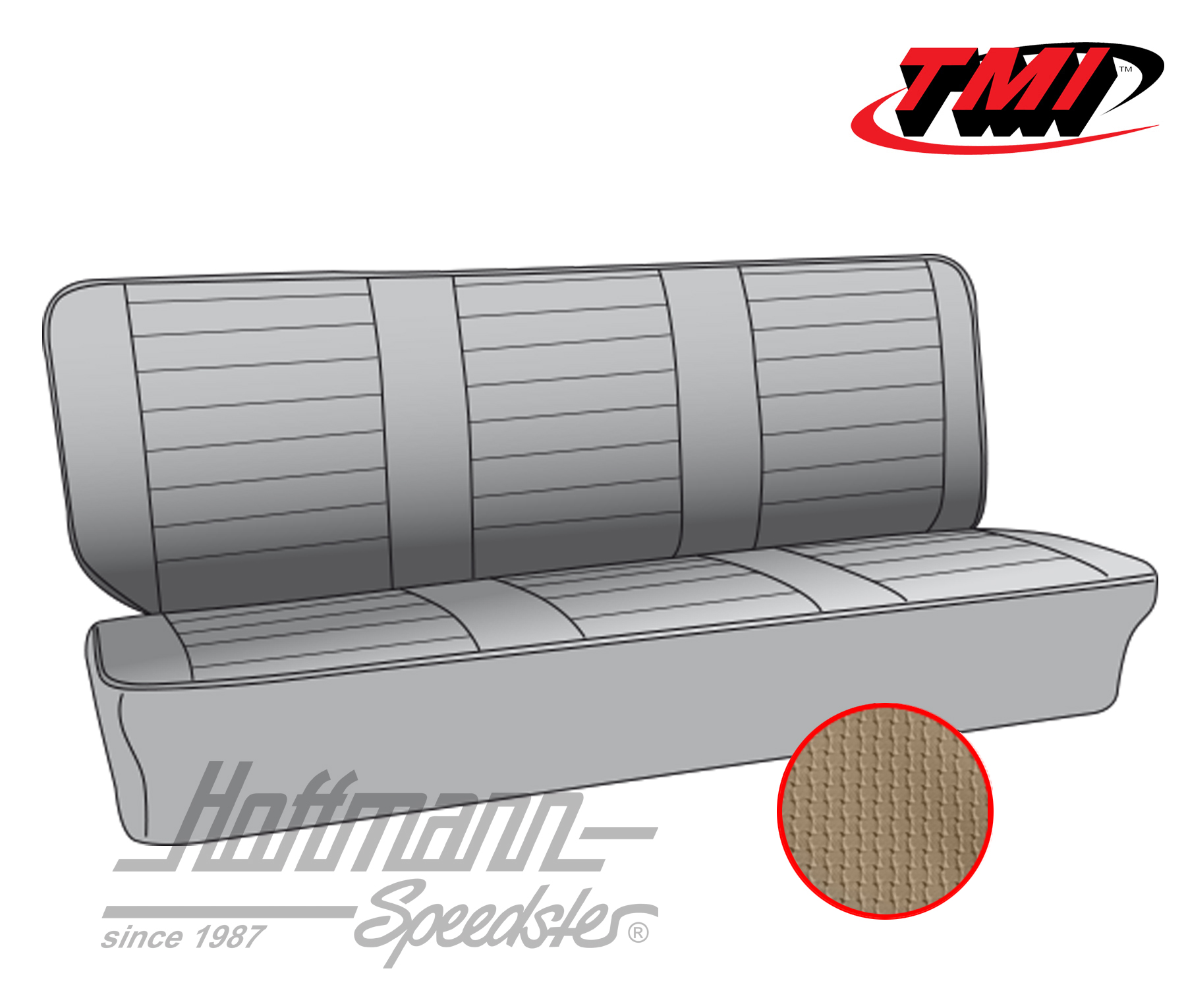 Fundas de asientos, banco de asiento trasero, 73-79, beige | 43-2124-04 | 098-0675-30