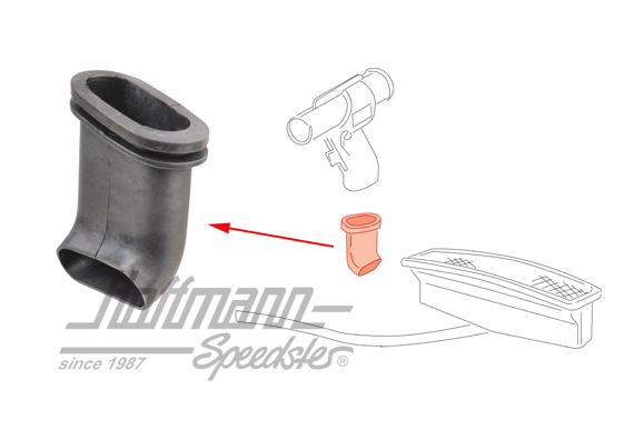 Manguito, caja aire ventilacion, izquierda                                                          