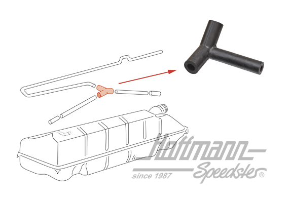 Pieza en T, ventilación depósito, Doble Cabina / Plataforma | 261 201 413 | 092-6282