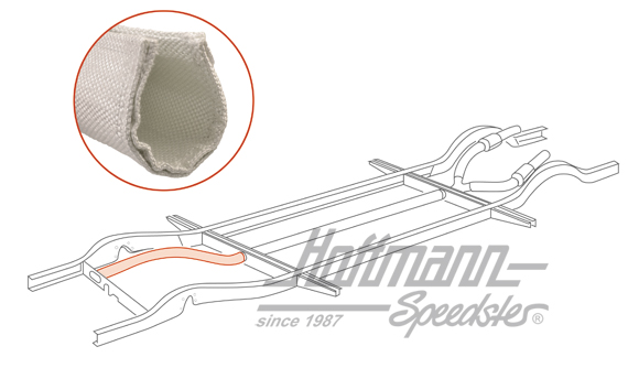 Aislamiento, tubo de calefacción anterior, Furgoneta T1 | 211 255 717 | 087-3002