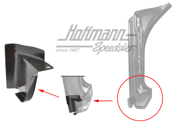 Esquina de chapa
, montante de puerta, inferior, anterior, izquierda | 911 501 439 00 | 590-0060-41