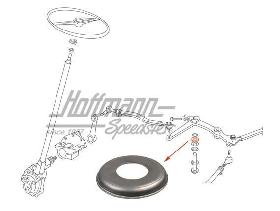 Caperuza, eje palanca de dirección, Furgoneta T1 | 211 415 755 A | 089-3055-12