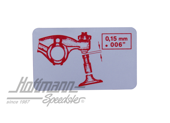 Pegatina "Margen de válvulas", caja del ventilador | AC 853 981 | 021-0198