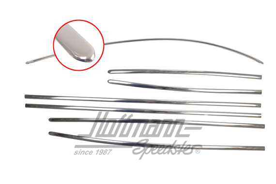 Juego de molduras, ancho, -9.62, acero inoxidable | 113 898 111 | 020-2066-20