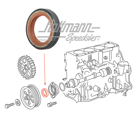 Anillo de retén radial, árbol de cigüeñal/de levas, anterior | 068 103 085 A | 110-0210