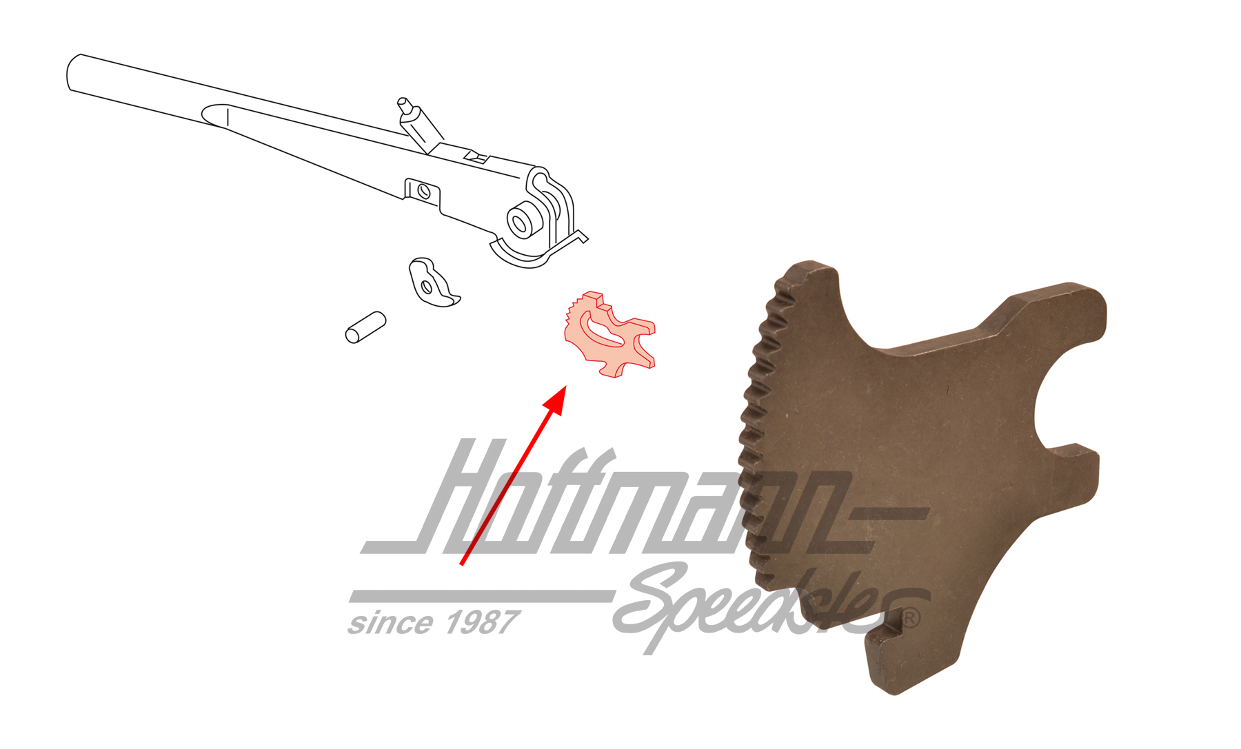 Segmento dentado, palanca del freno de mano
, 64-72 | 131 711 339 | 010-3097-04