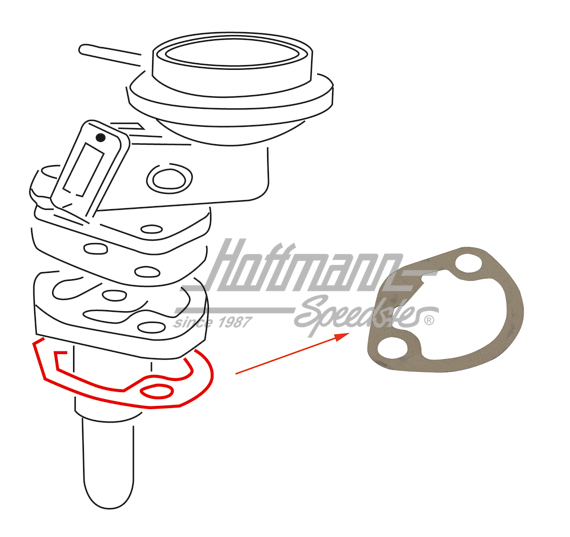 Junta de bomba de gasolina, inferior | 025 127 311 A | 020-0818
