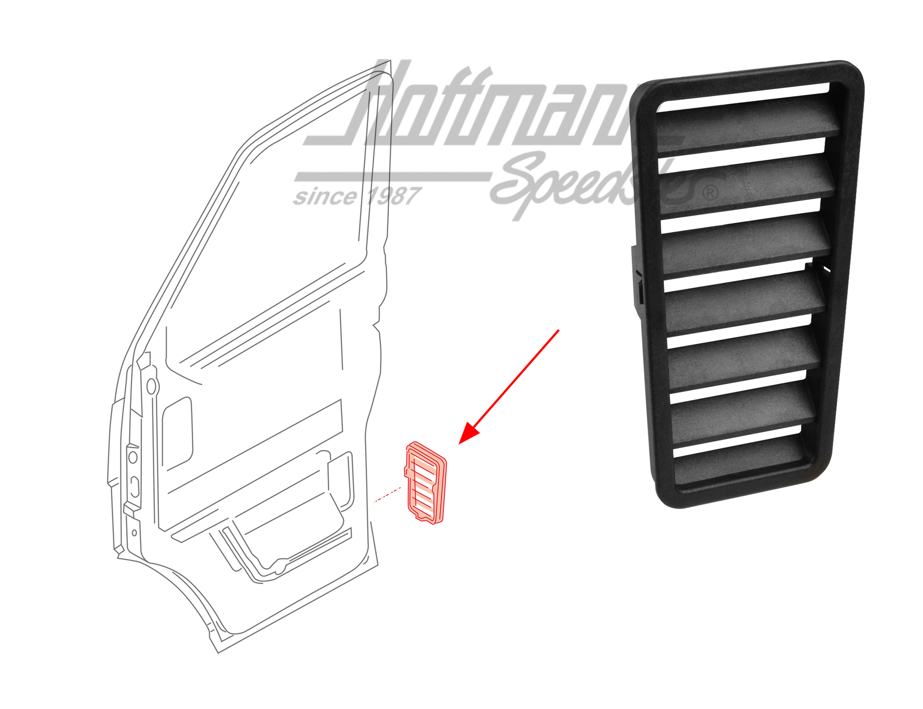 Embellecedor, ventilación, puerta, anterior, izqda./dcha. | 701 831 735  01C | 408-2610