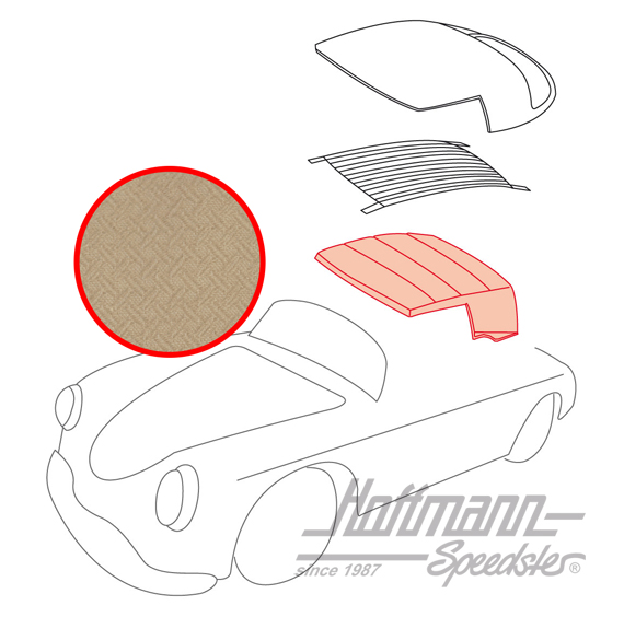 Cielo de techo, Cabriolet, 58-68, beige                                                             