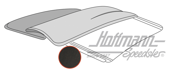 Funda de techo plegable, 56-67, Sonnenland, negra | --- --- --- | 055-7184-21