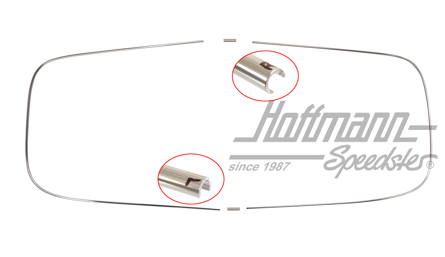 Marco decorativo de alumino, luneta trasera, Notchback | 311 853 355 | 069-8452