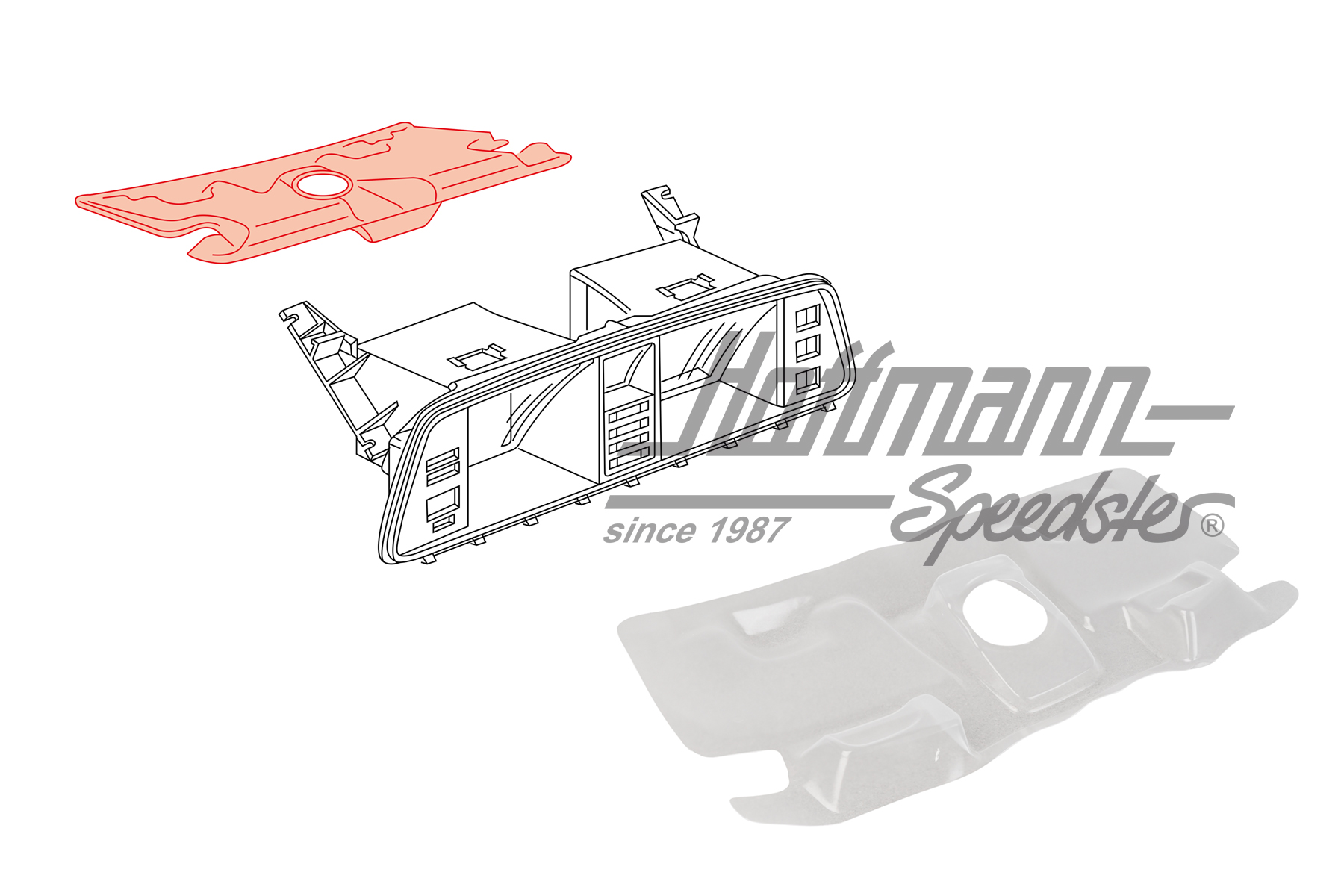 Lámina protectora, carcasa de instrumentos
, Furgoneta T3 | 251 957 085 B | 360-0168-24