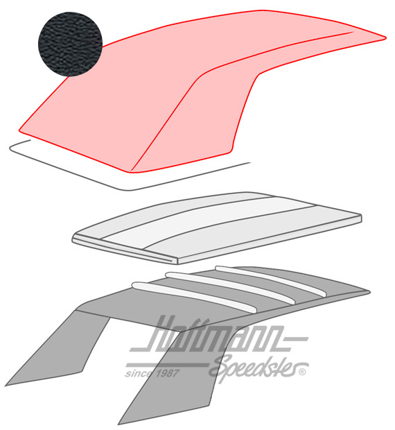 Capota, 1.79-7.93, material de PVC, negra |  | 180-4910-10