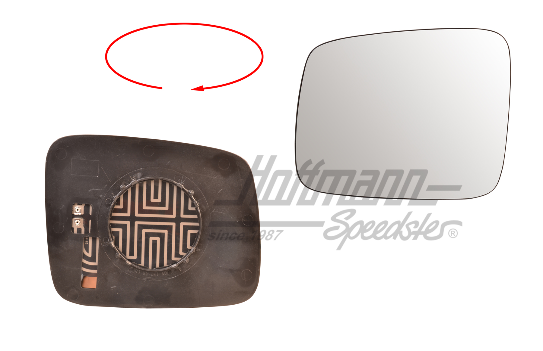 Cristal de retrovisor, eléctrico, plano, izqda. | 701 857 521 A | 408-6713-01