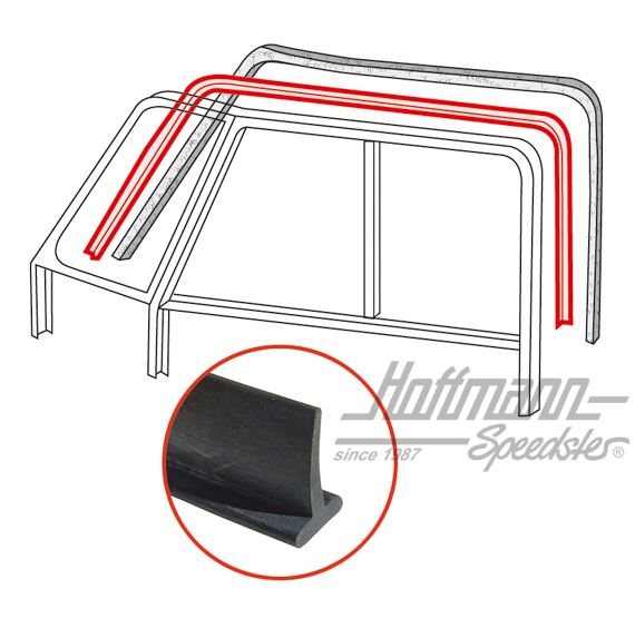 Junta, marco de ventana de la puerta, arriba, 53-67 | 211 837 835 A | 089-0138-07