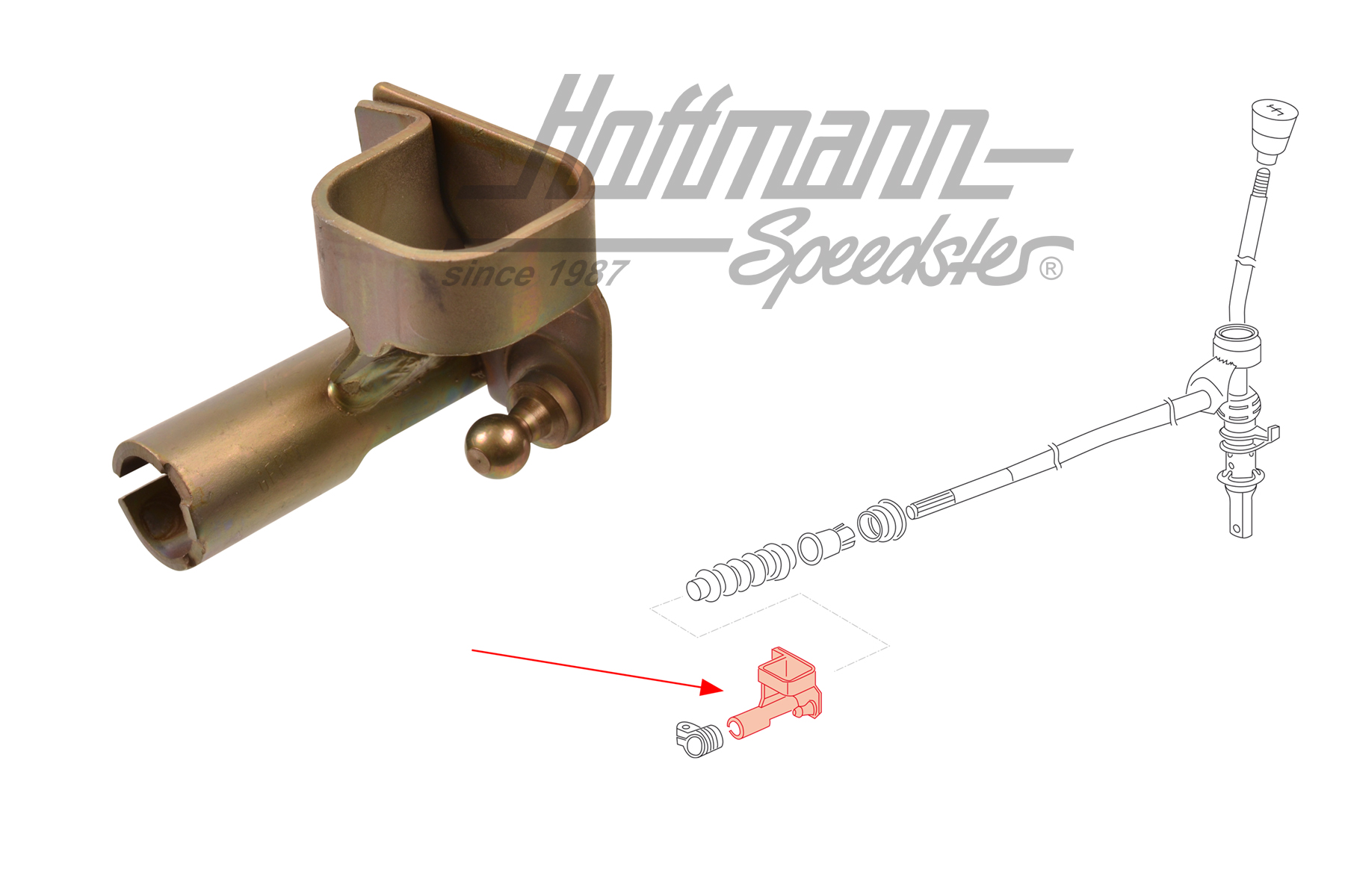 Guía de varilla de cambio, 1.1-1.3, 80-83 | 171 711 211 D | 170-2118-20
