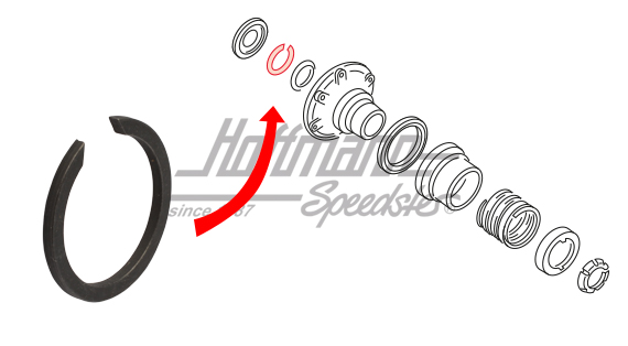 Anillo de seguridad, brida de eje articulado, Golf | 020 409 297 | 170-2490