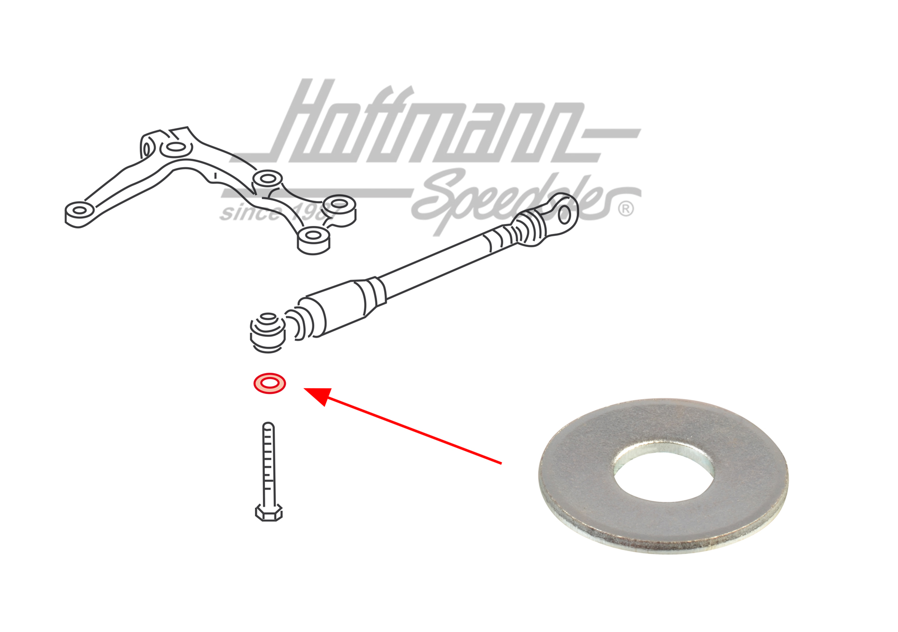 Arandela, amortiguador de dirección, T1/T2 
 | 211 415 939 | 089-3060-40